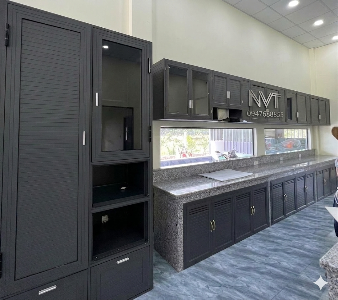 Làm Tủ Bếp Nhôm Xingfa TPHCM