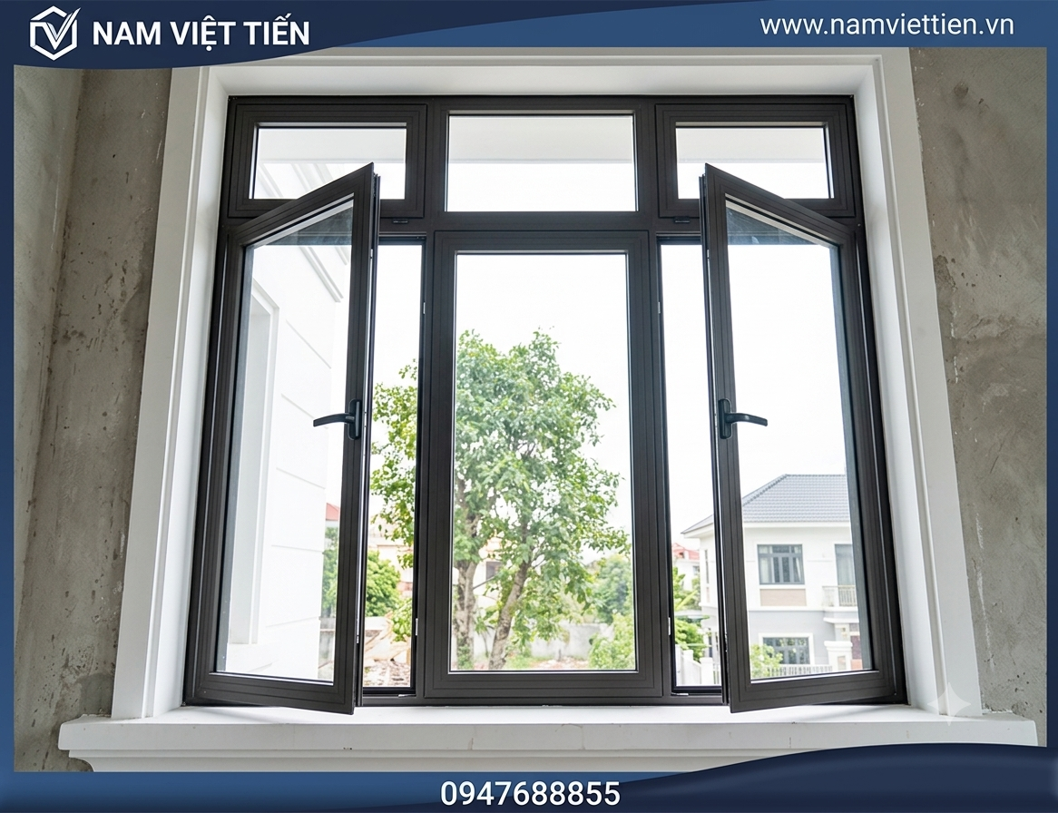 cửa nhôm xingfa biệt thự hiện đại
