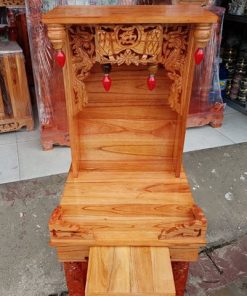 Mẫu bàn thờ thần tài gỗ xoan